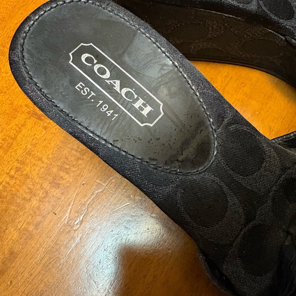 Coach Black Women's Sandals with Silver Accents - Picture 8 of 8